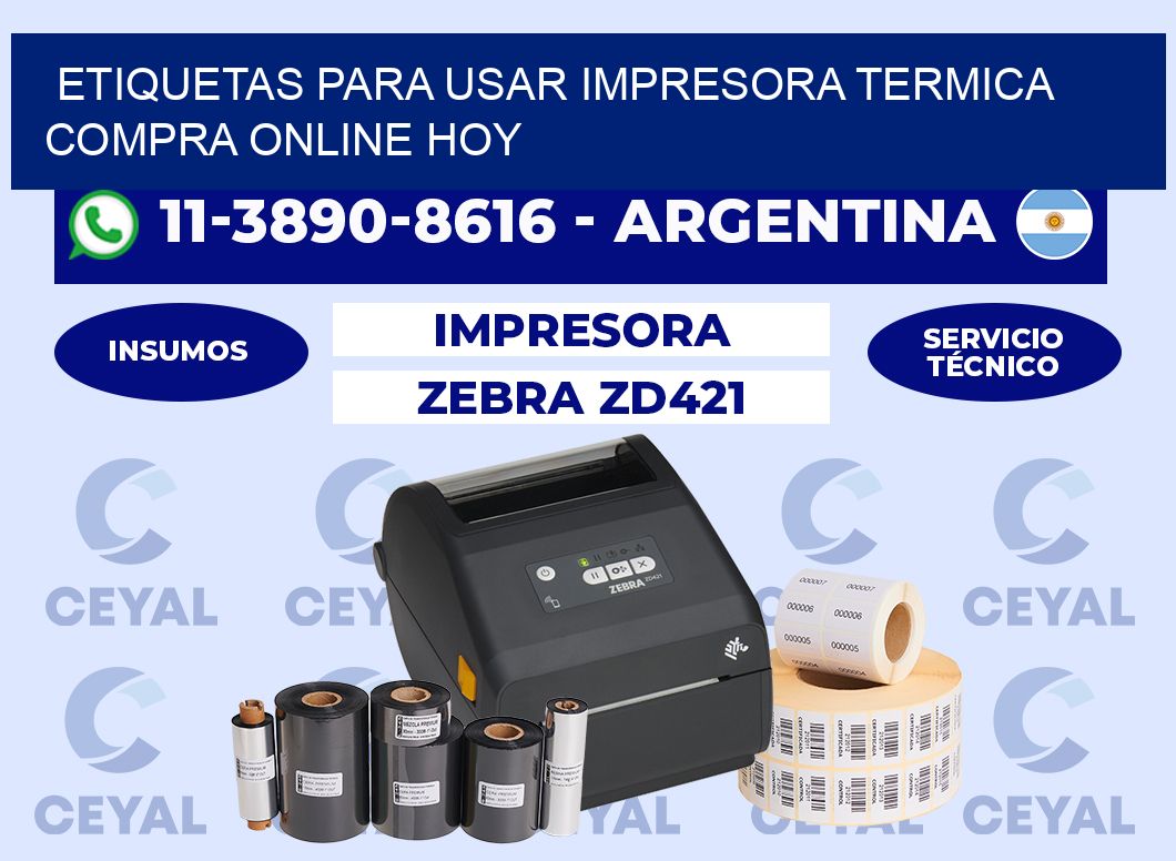 ETIQUETAS PARA USAR IMPRESORA TERMICA Compra online hoy