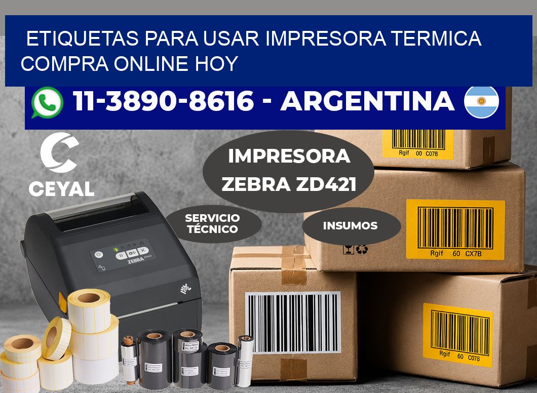 ETIQUETAS PARA USAR IMPRESORA TERMICA Compra online hoy