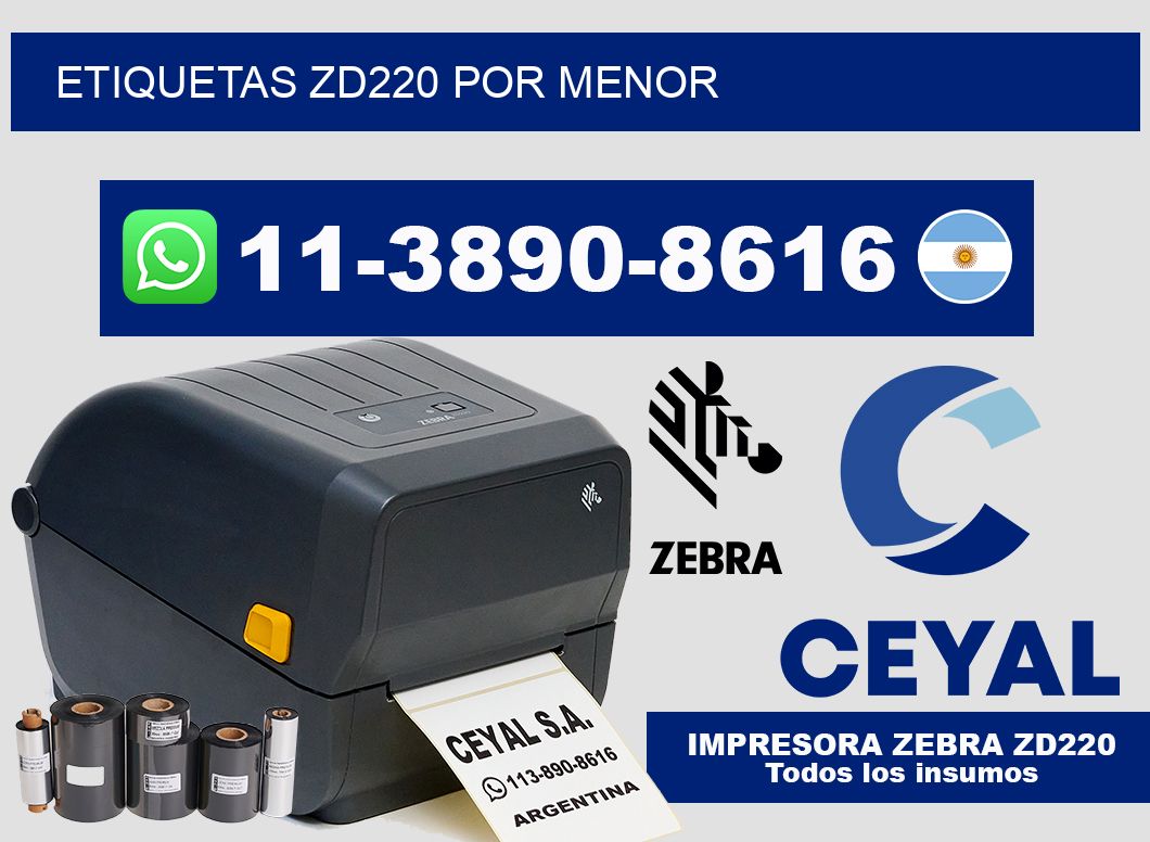 ETIQUETAS ZD220 POR MENOR