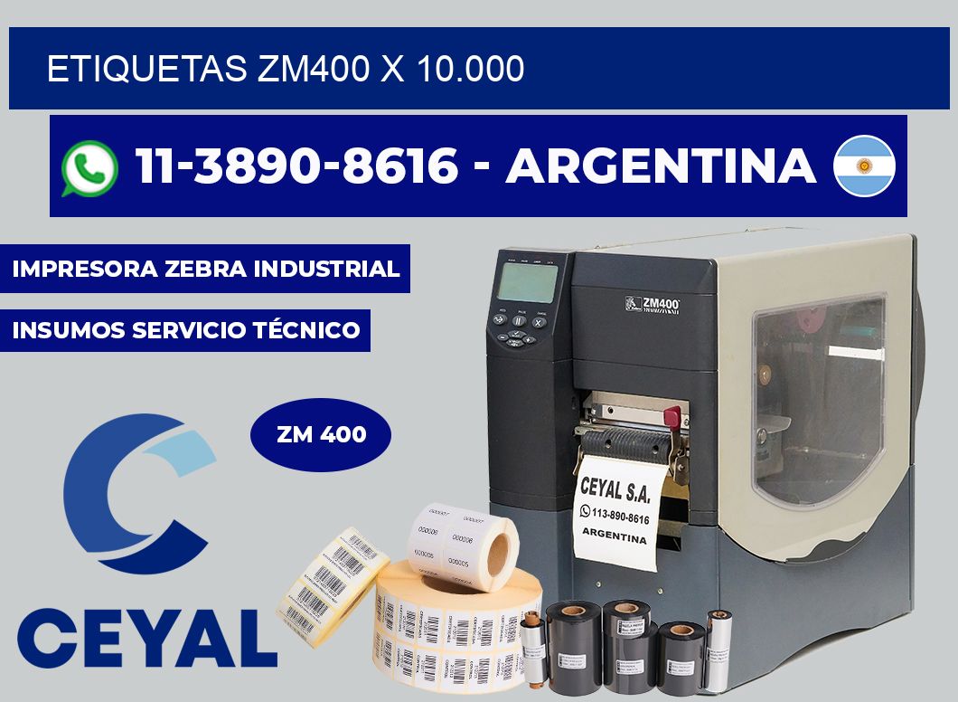 ETIQUETAS ZM400 X 10.000