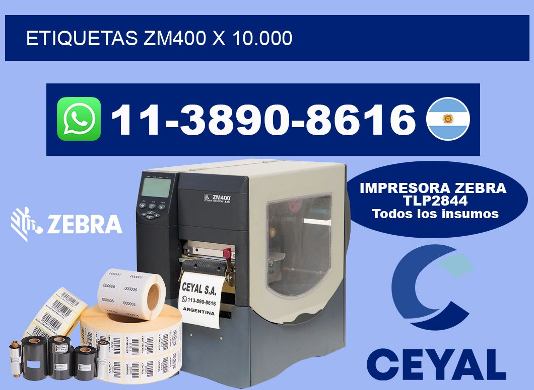 ETIQUETAS ZM400 X 10.000