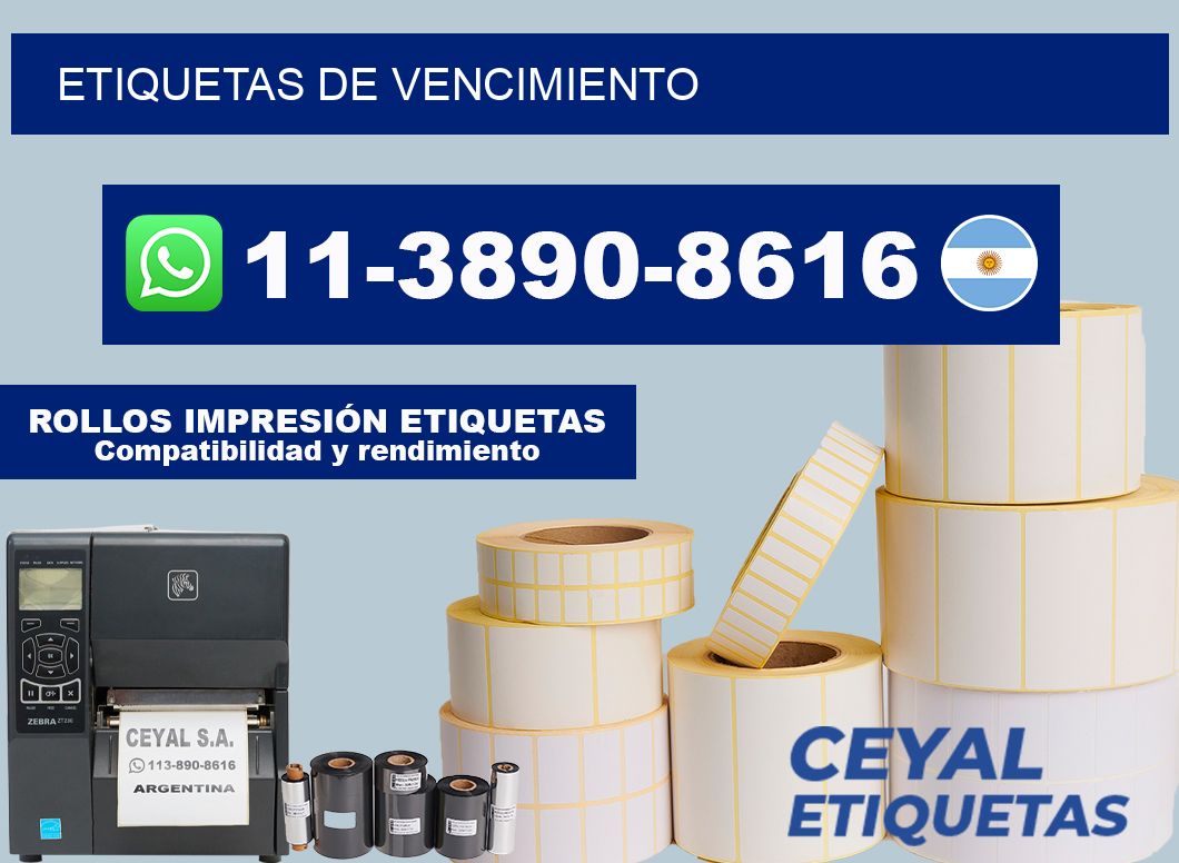 ETIQUETAS de vencimiento