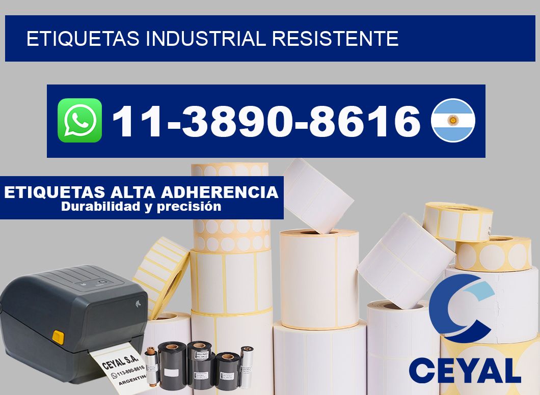 ETIQUETAS industrial resistente