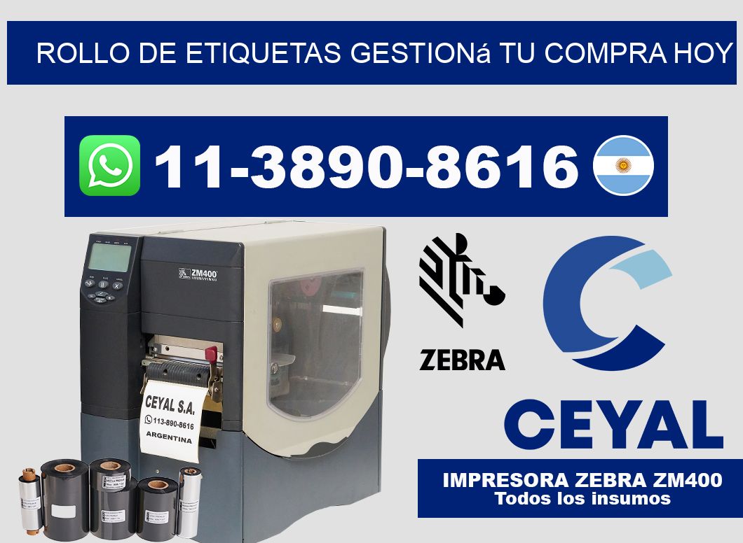 ROLLO DE ETIQUETAS Gestioná tu compra hoy