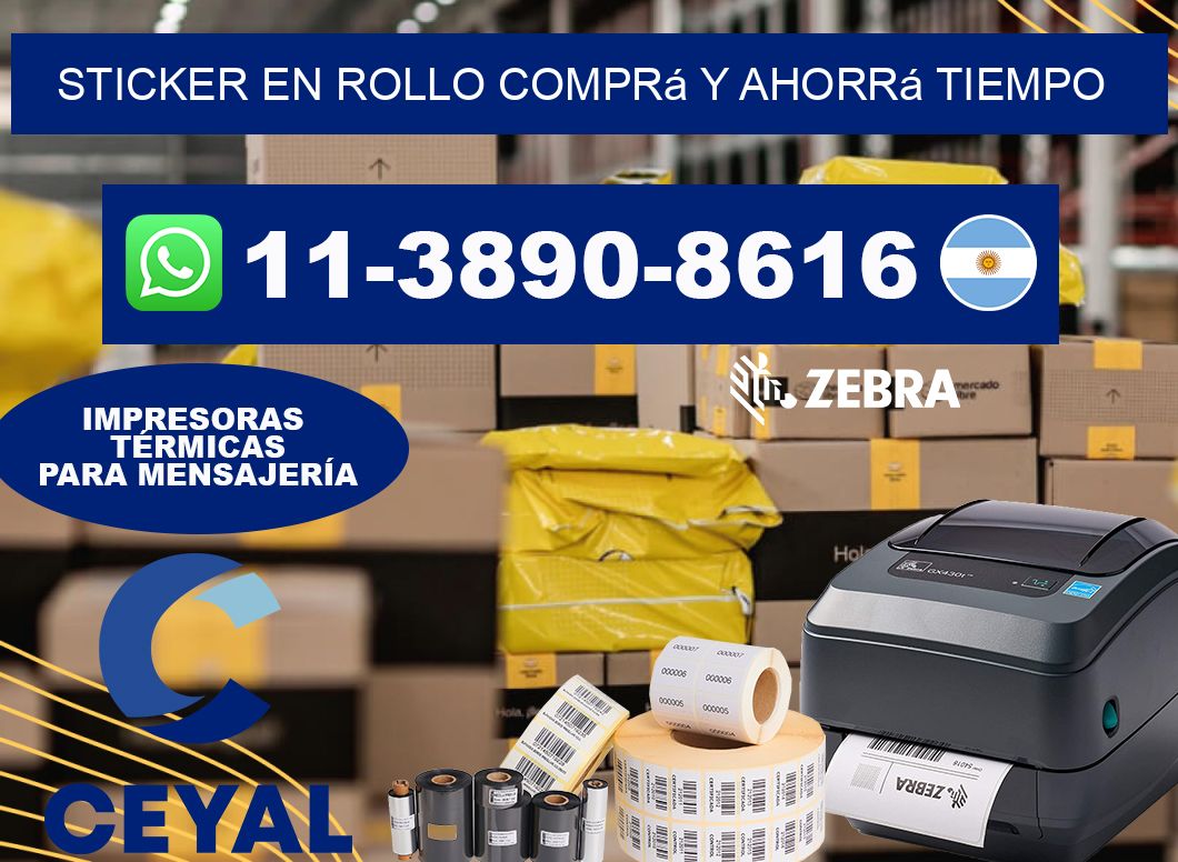 STICKER EN ROLLO Comprá y ahorrá tiempo