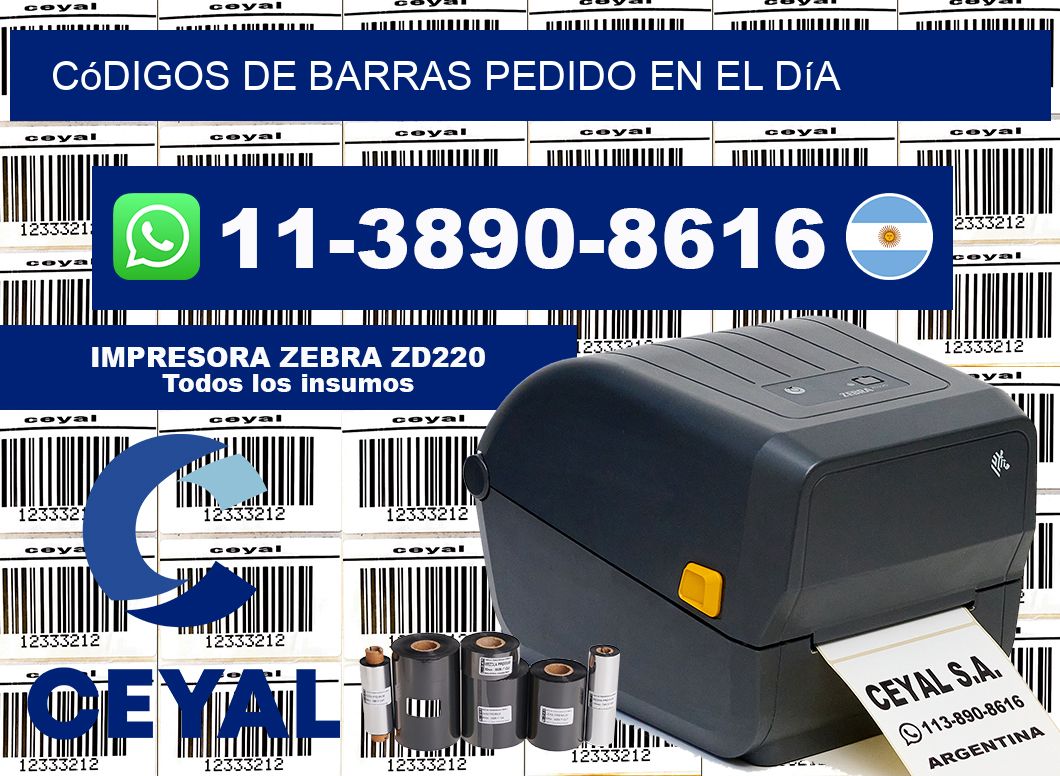 códigos de barras Pedido en el día
