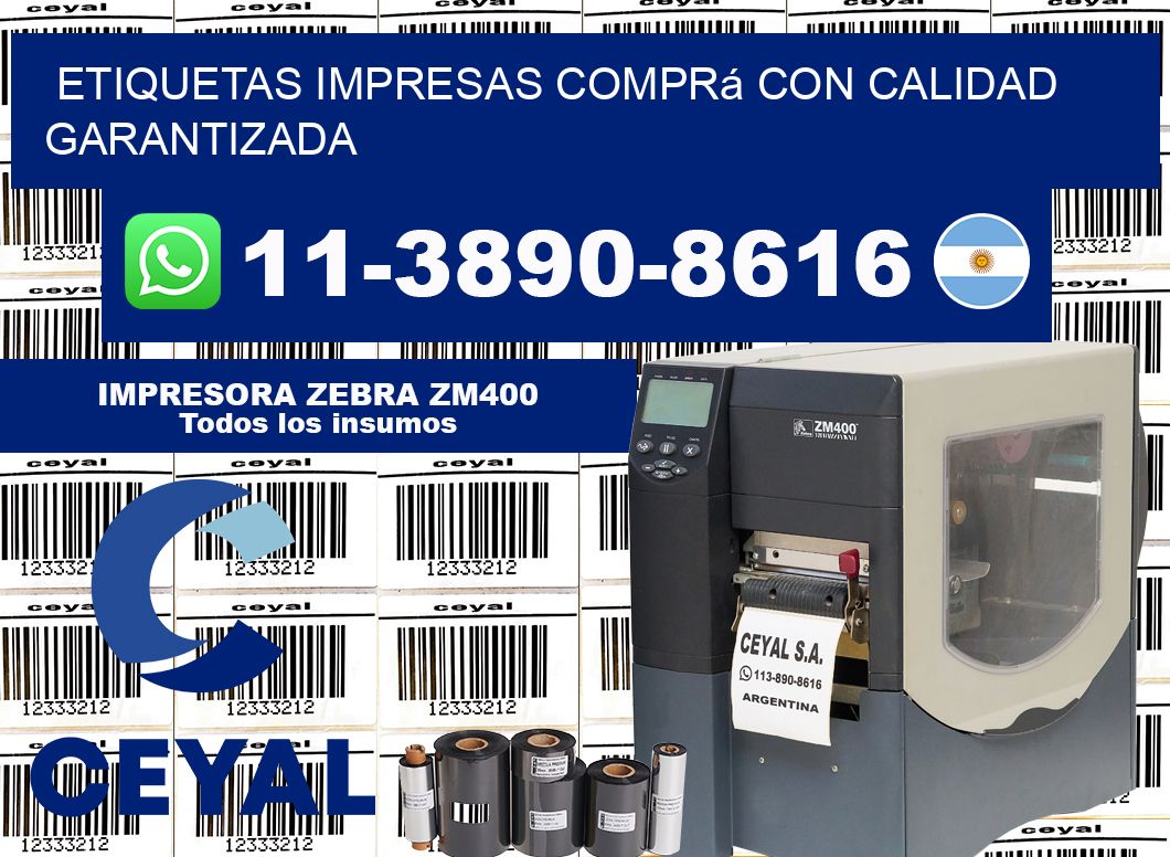 etiquetas impresas Comprá con calidad garantizada