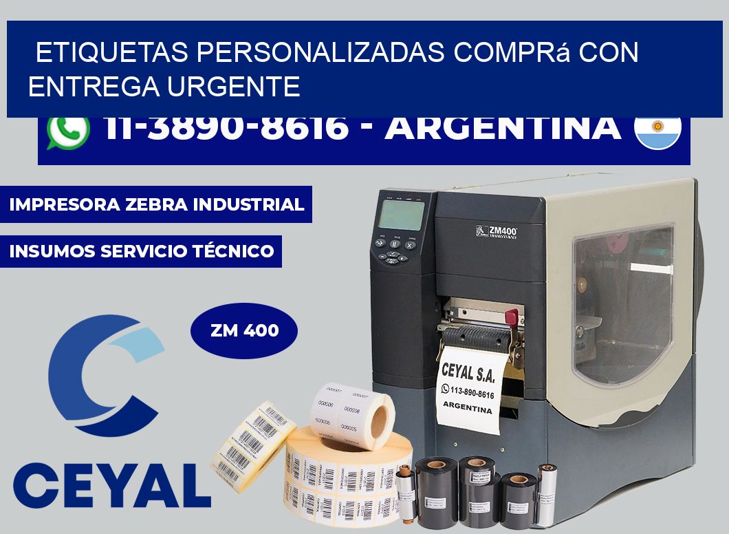 etiquetas personalizadas Comprá con entrega urgente