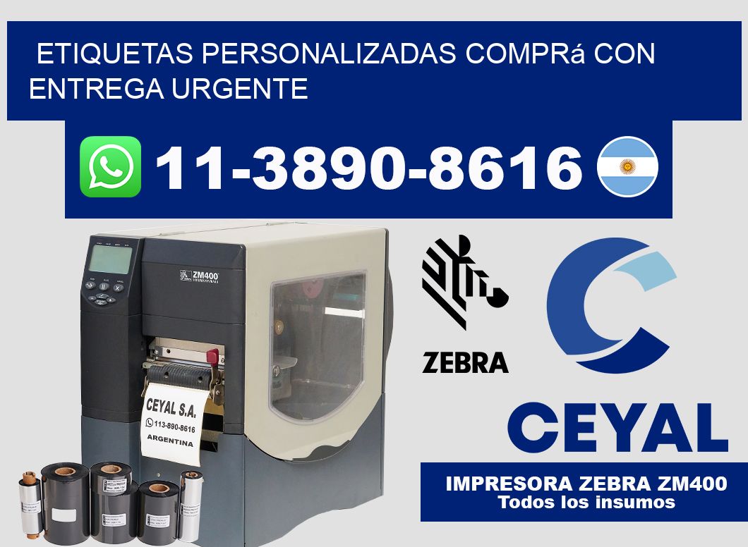 etiquetas personalizadas Comprá con entrega urgente