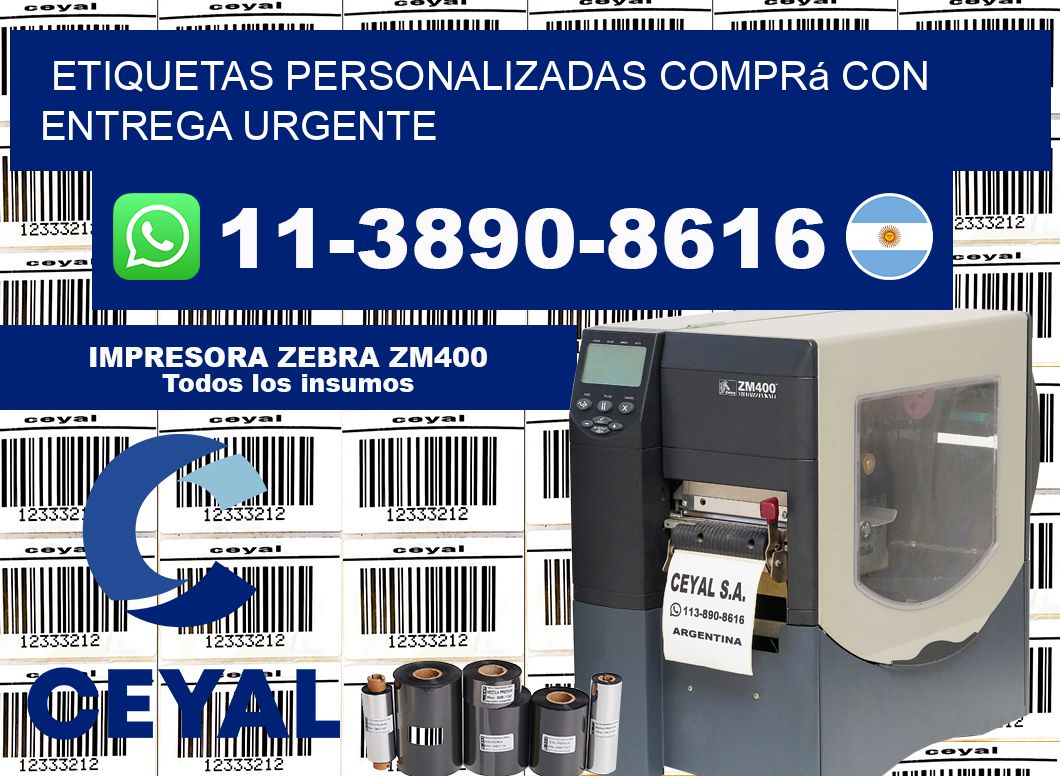 etiquetas personalizadas Comprá con entrega urgente