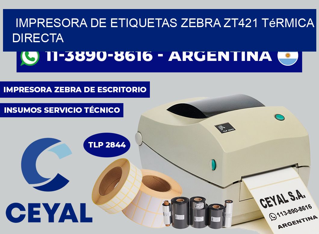 impresora de etiquetas zebra ZT421 térmica directa