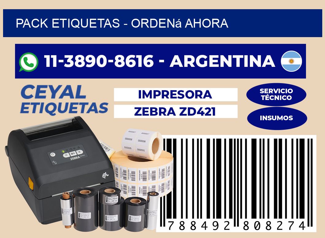 pack etiquetas - Ordená ahora