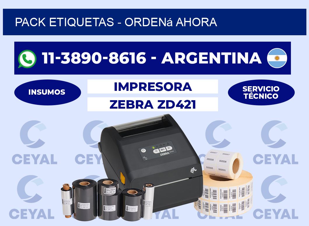 pack etiquetas - Ordená ahora