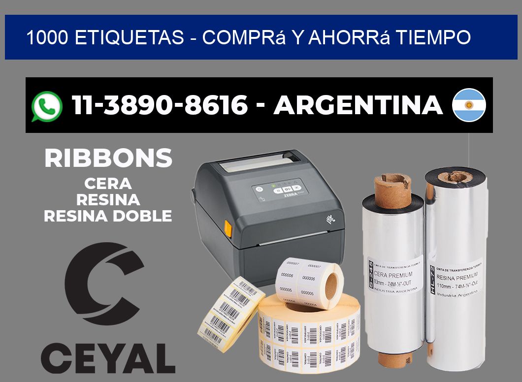 1000 ETIQUETAS - Comprá y ahorrá tiempo