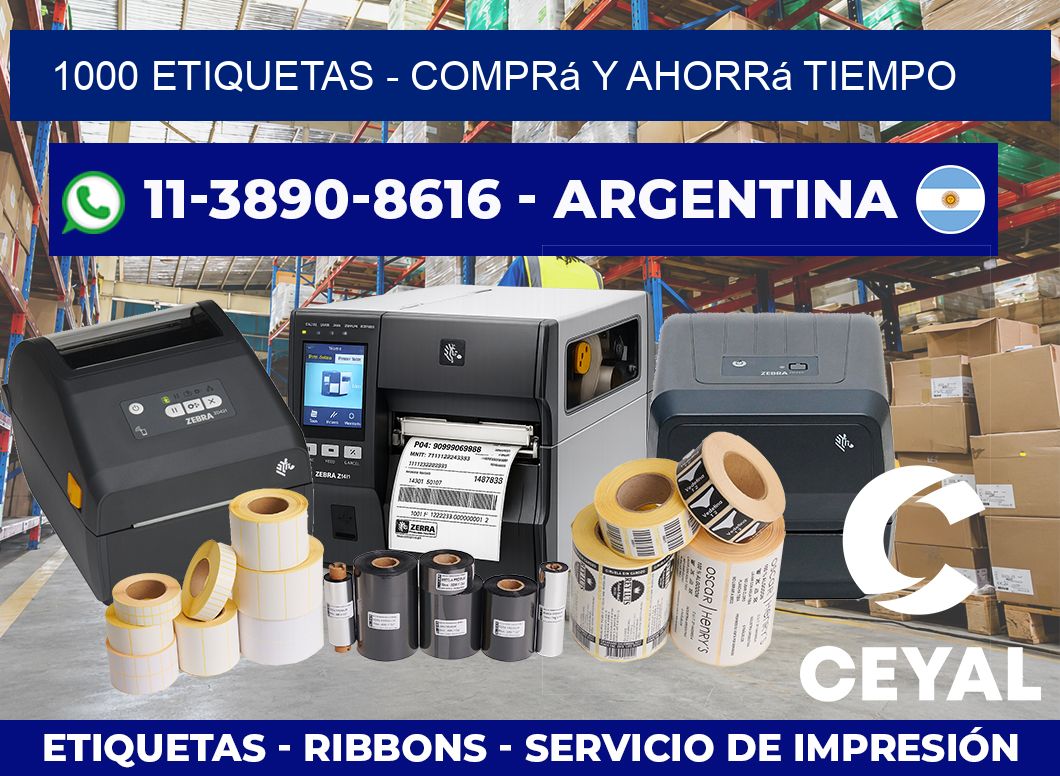 1000 ETIQUETAS – Comprá y ahorrá tiempo