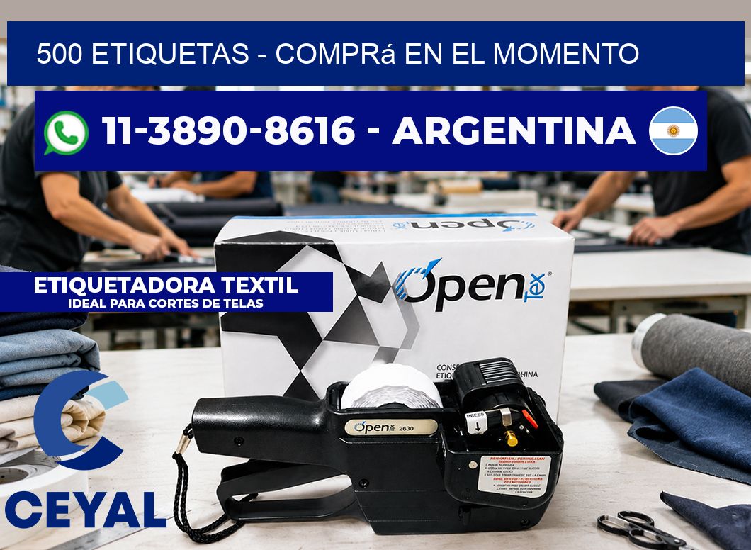 500 ETIQUETAS - Comprá en el momento