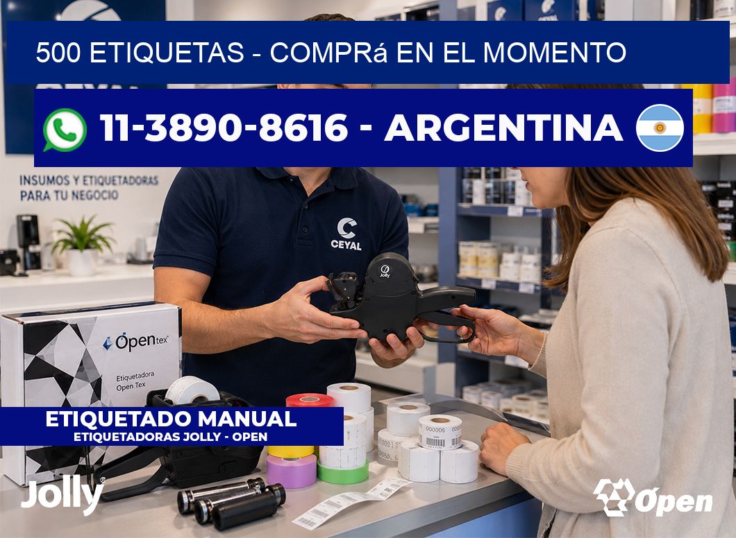500 ETIQUETAS - Comprá en el momento