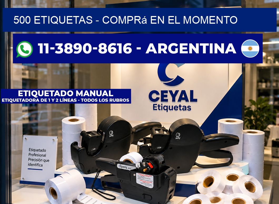 500 ETIQUETAS – Comprá en el momento