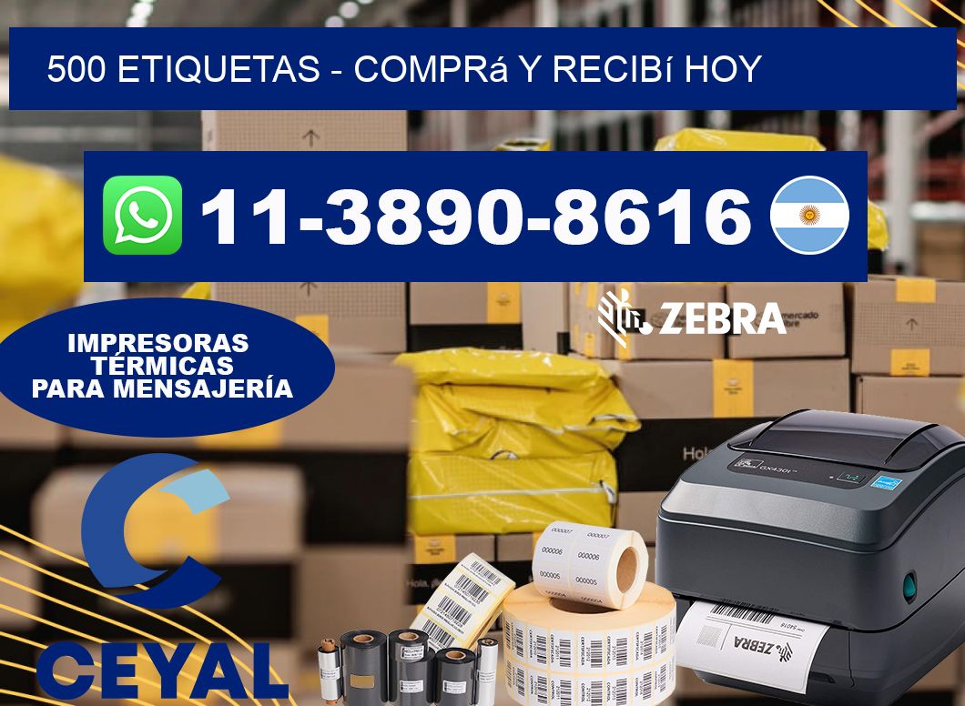 500 ETIQUETAS – Comprá y recibí hoy