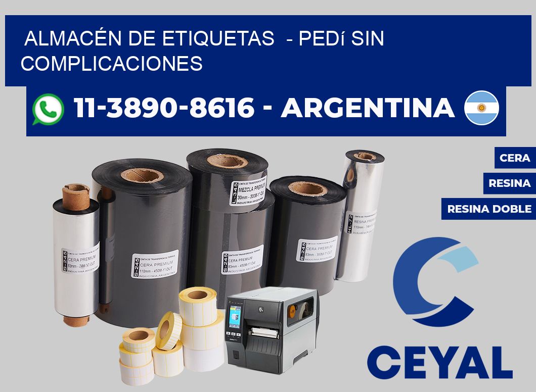 ALMACÉN DE ETIQUETAS - Pedí sin complicaciones