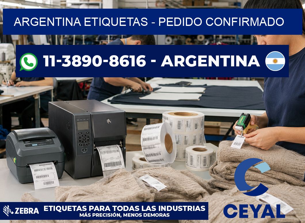 ARGENTINA ETIQUETAS - Pedido confirmado