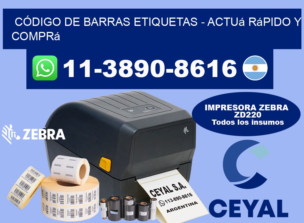 CÓDIGO DE BARRAS ETIQUETAS - Actuá rápido y comprá