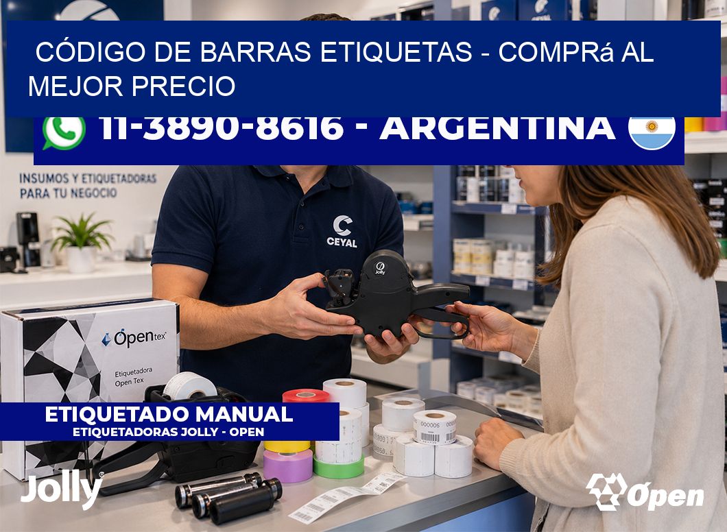 CÓDIGO DE BARRAS ETIQUETAS - Comprá al mejor precio