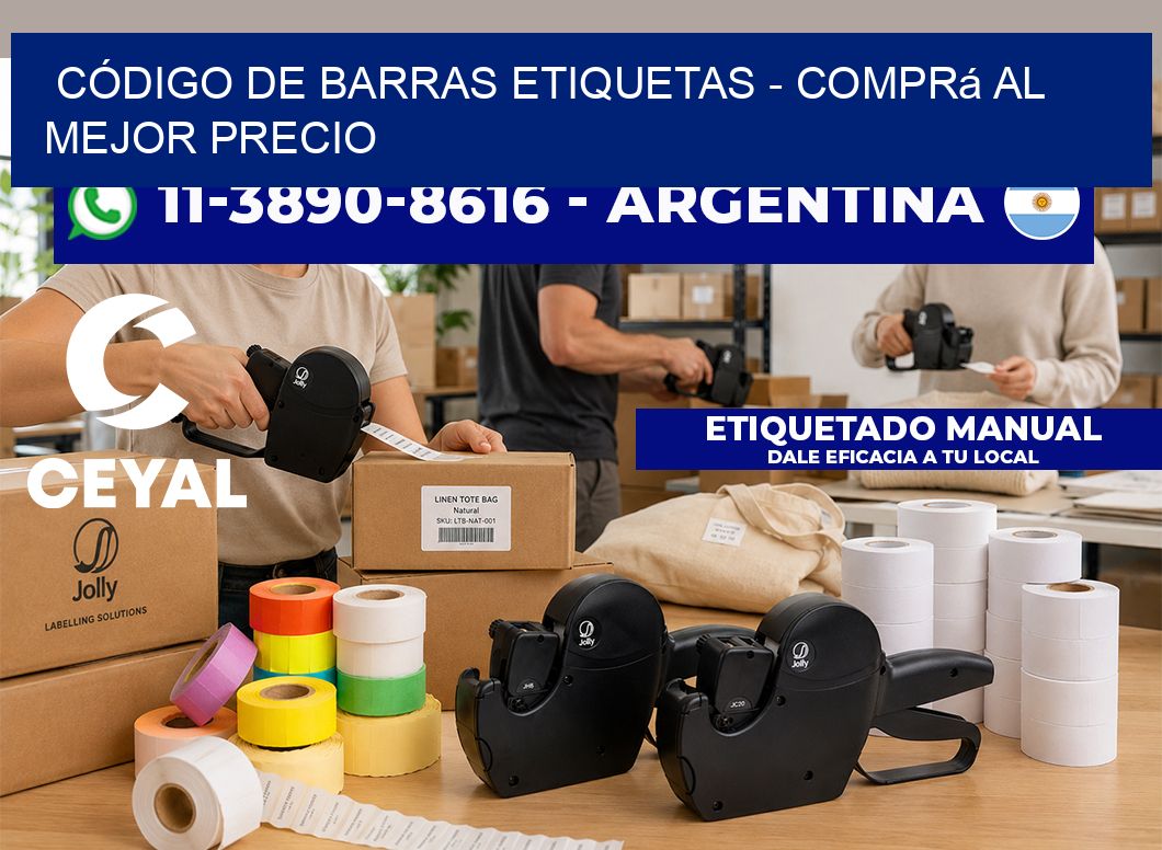 CÓDIGO DE BARRAS ETIQUETAS - Comprá al mejor precio