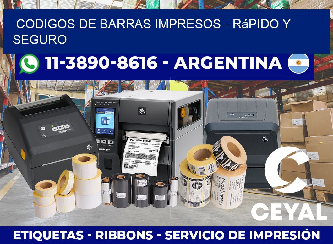 CODIGOS DE BARRAS IMPRESOS – rápido y seguro