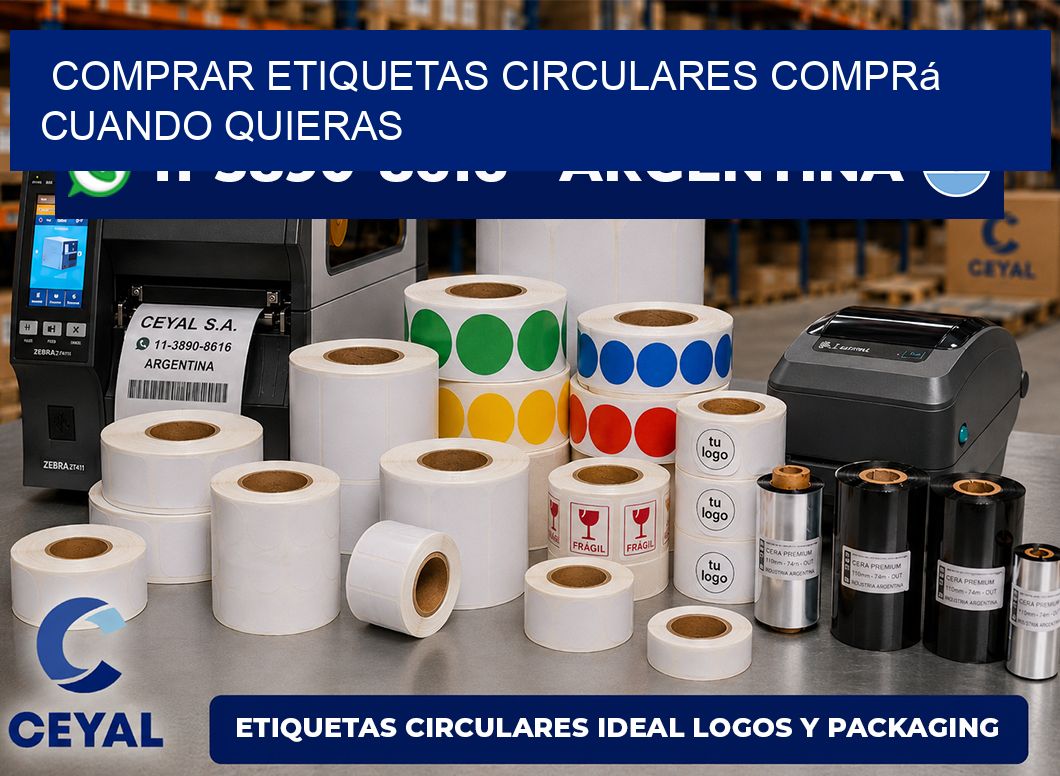COMPRAR ETIQUETAS CIRCULARES Comprá cuando quieras