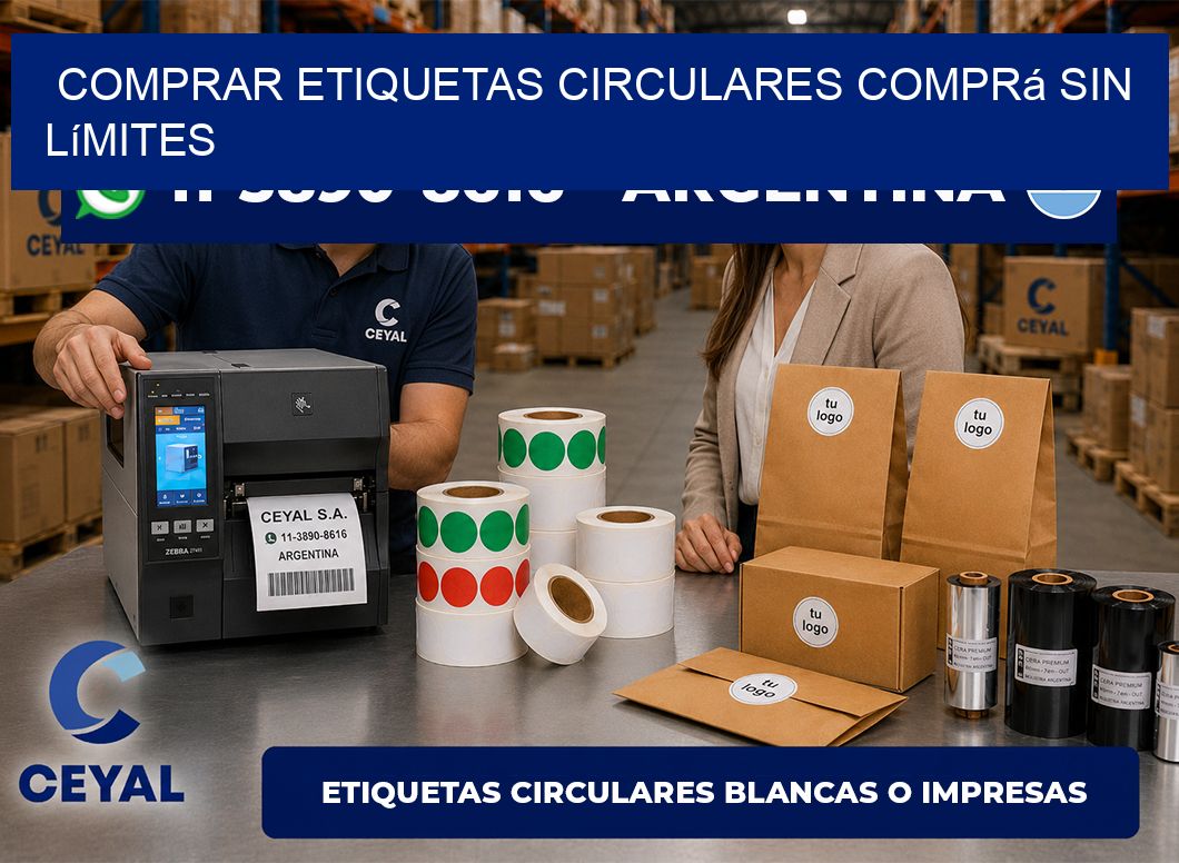 COMPRAR ETIQUETAS CIRCULARES Comprá sin límites