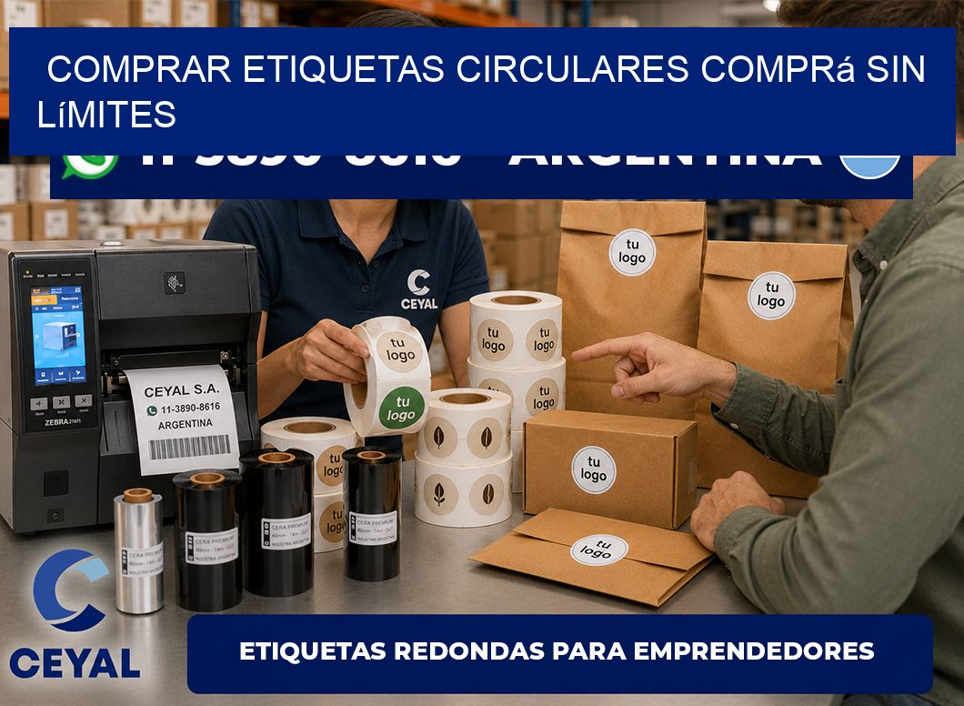 COMPRAR ETIQUETAS CIRCULARES Comprá sin límites