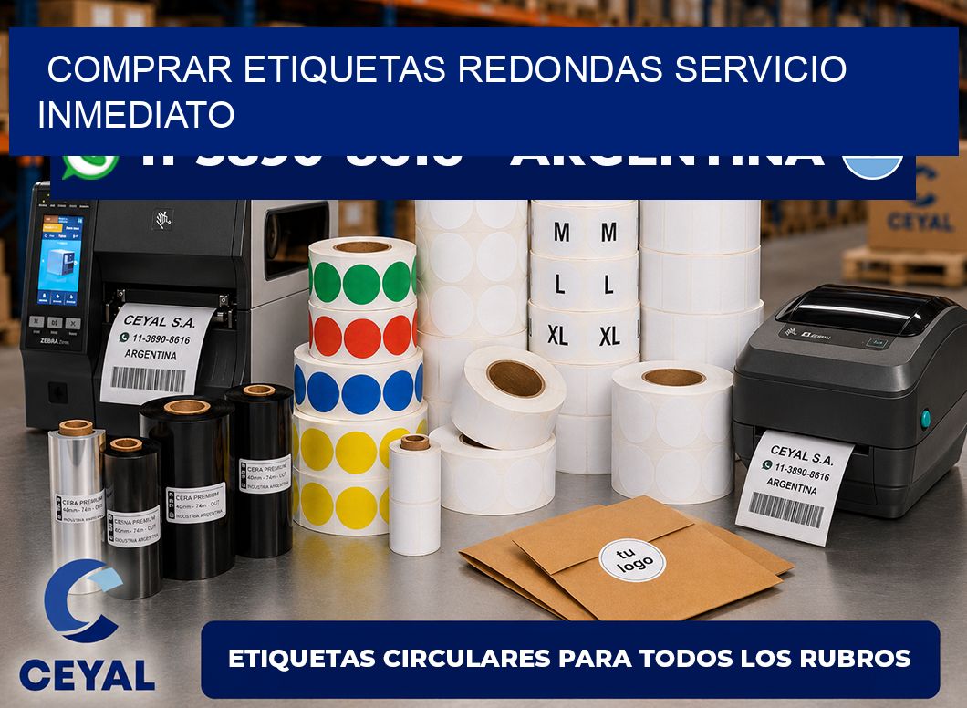 COMPRAR ETIQUETAS REDONDAS Servicio inmediato