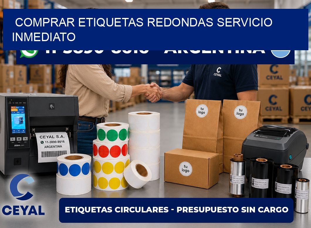 COMPRAR ETIQUETAS REDONDAS Servicio inmediato
