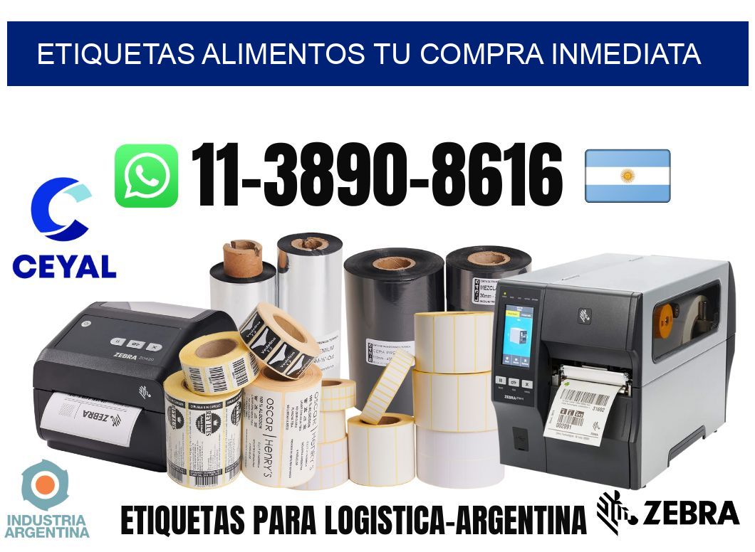 ETIQUETAS ALIMENTOS Tu compra inmediata