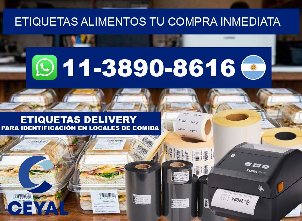 ETIQUETAS ALIMENTOS Tu compra inmediata
