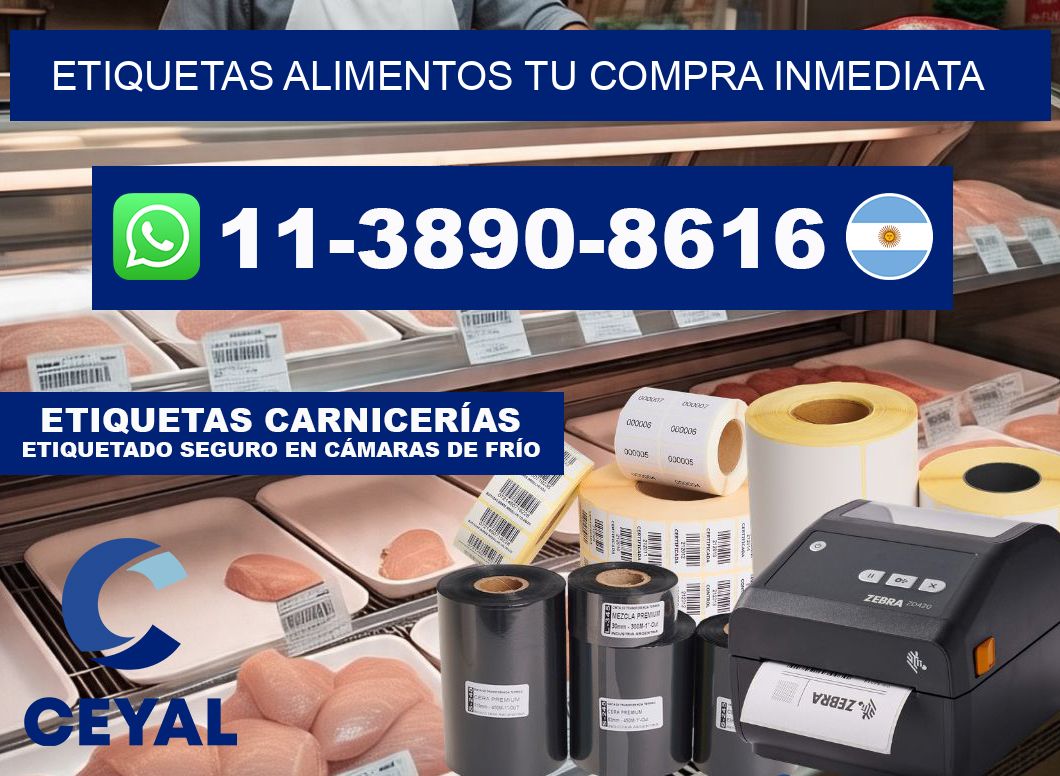 ETIQUETAS ALIMENTOS Tu compra inmediata