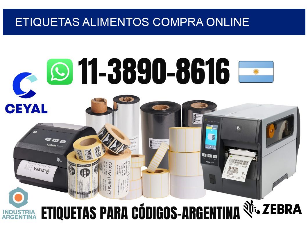 ETIQUETAS ALIMENTOS compra online