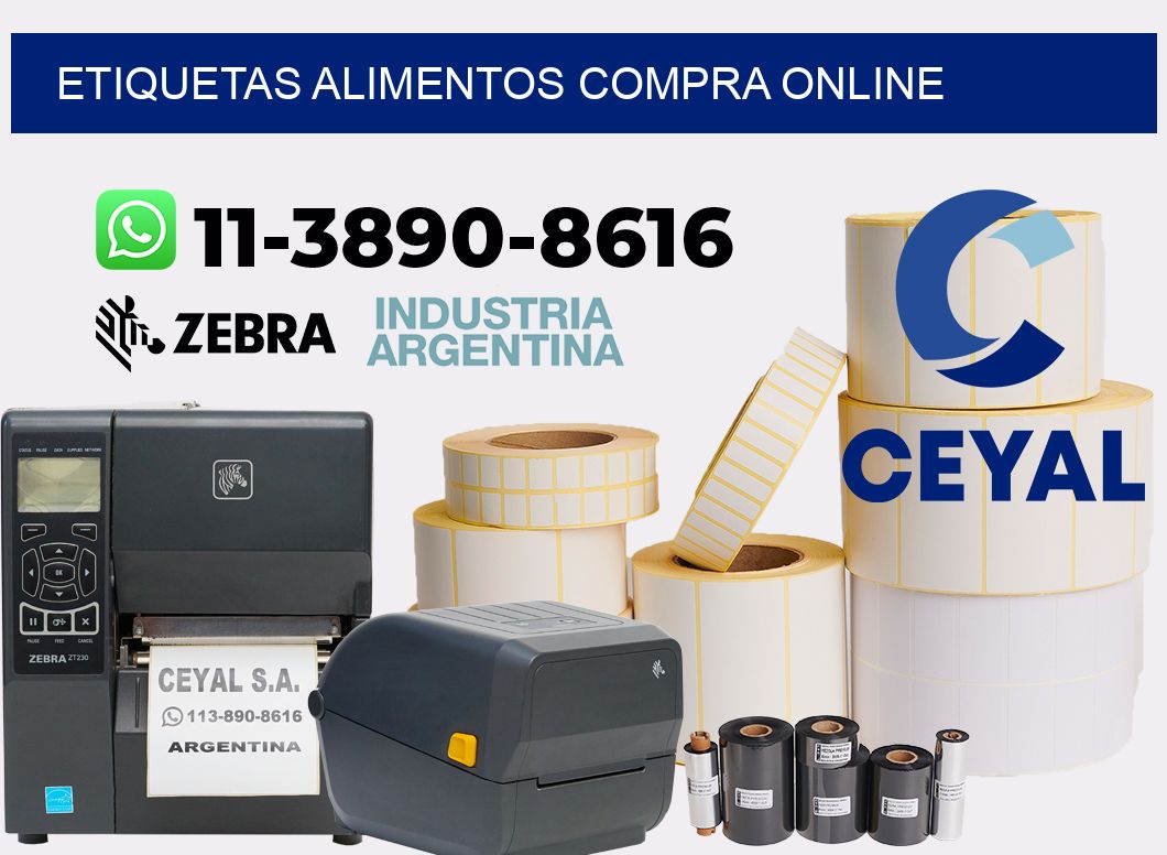 ETIQUETAS ALIMENTOS compra online