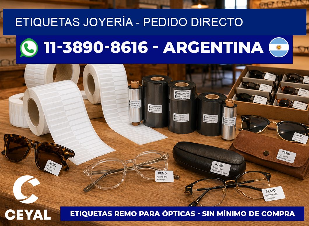 ETIQUETAS JOYERÍA - Pedido directo