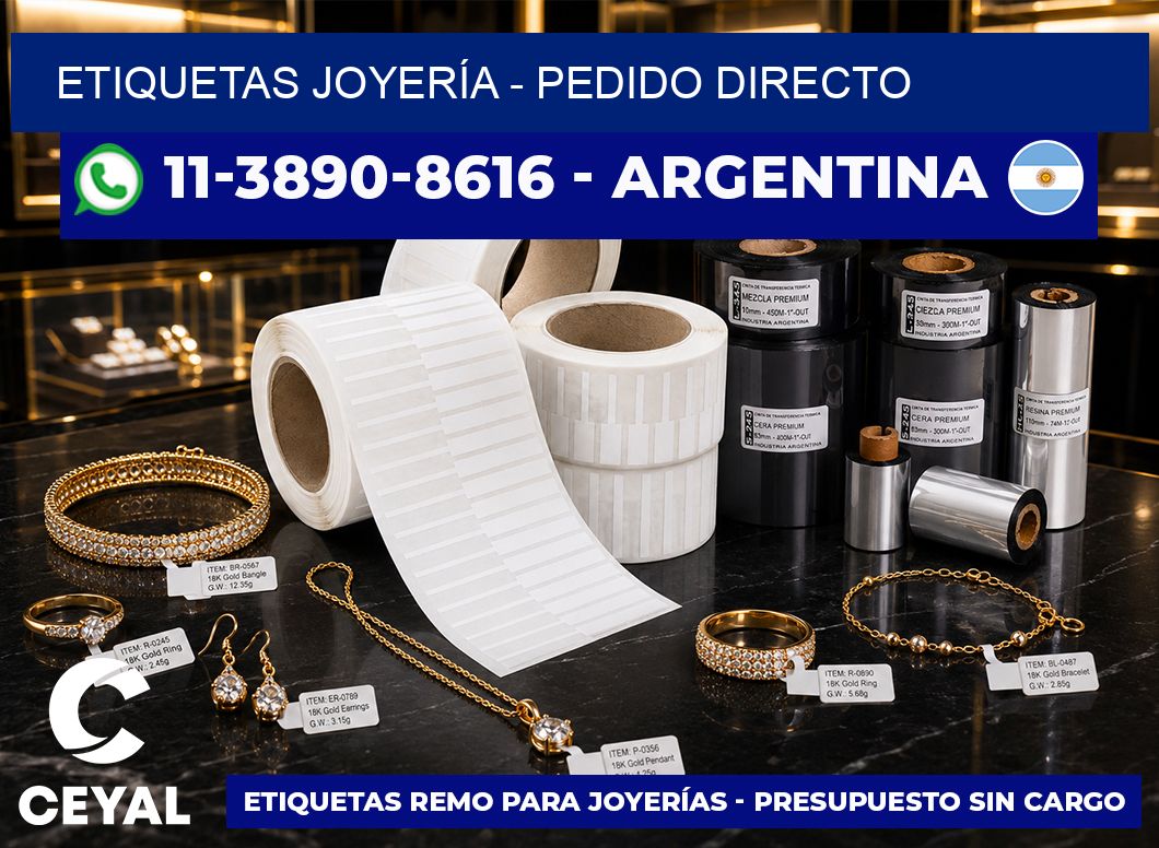 ETIQUETAS JOYERÍA - Pedido directo