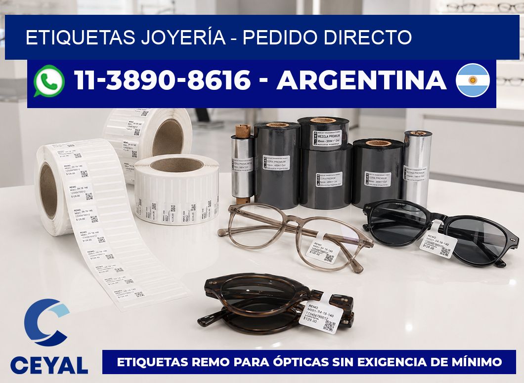 ETIQUETAS JOYERÍA - Pedido directo