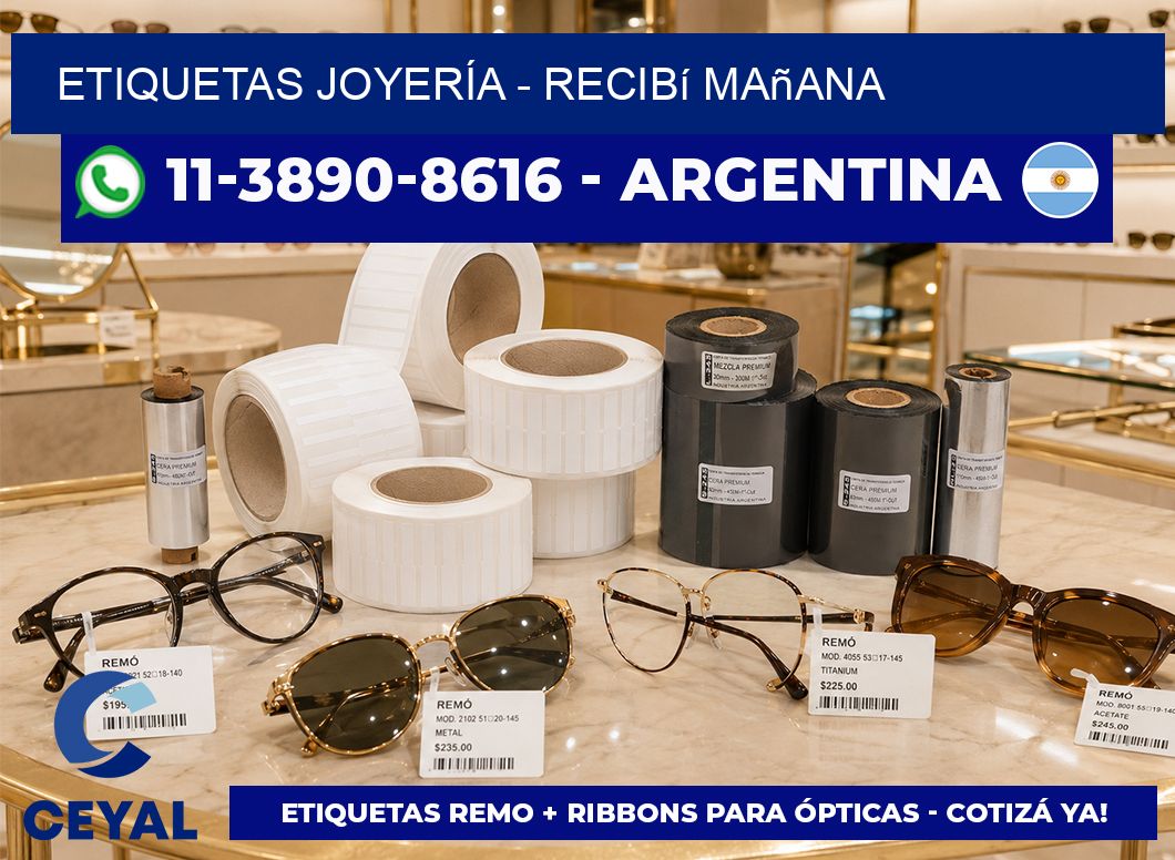 ETIQUETAS JOYERÍA - recibí mañana