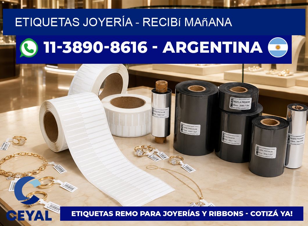 ETIQUETAS JOYERÍA - recibí mañana