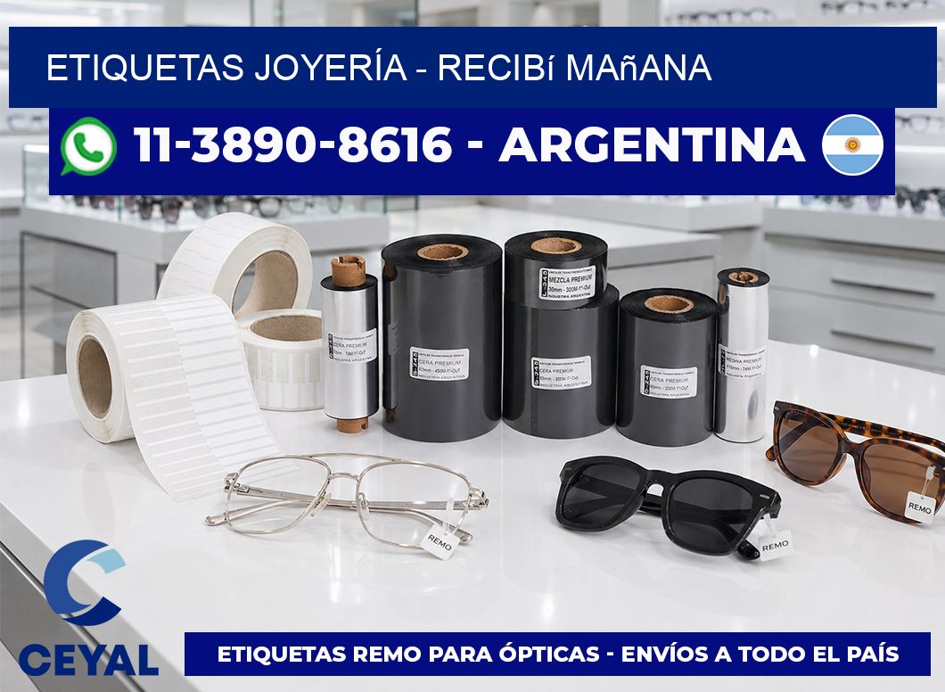 ETIQUETAS JOYERÍA - recibí mañana