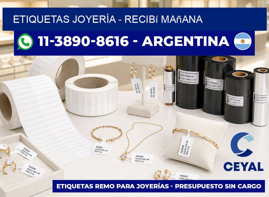 ETIQUETAS JOYERÍA – recibí mañana