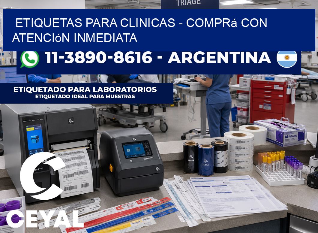 ETIQUETAS PARA CLINICAS - Comprá con atención inmediata