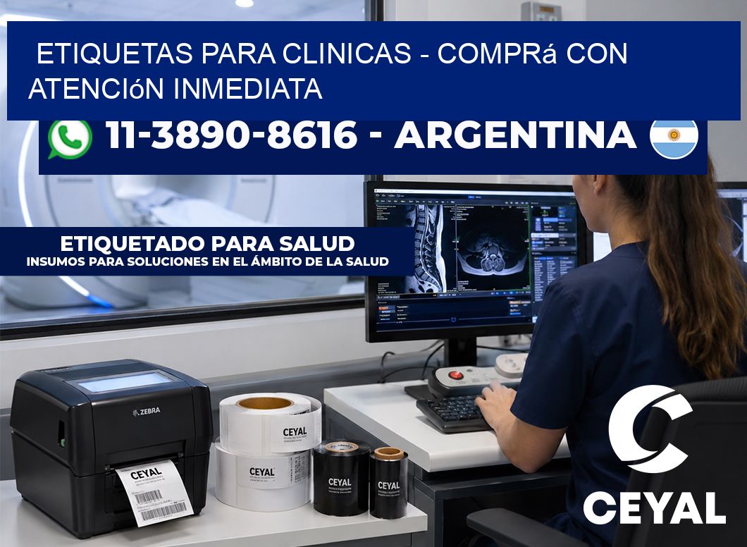 ETIQUETAS PARA CLINICAS - Comprá con atención inmediata