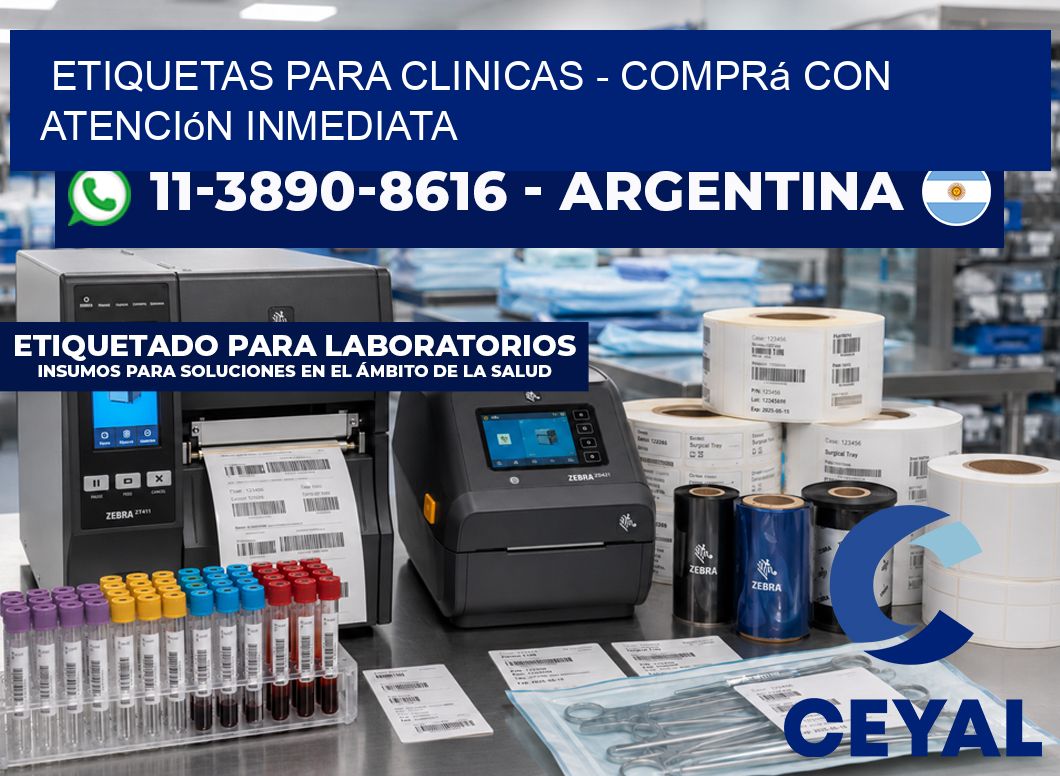 ETIQUETAS PARA CLINICAS - Comprá con atención inmediata