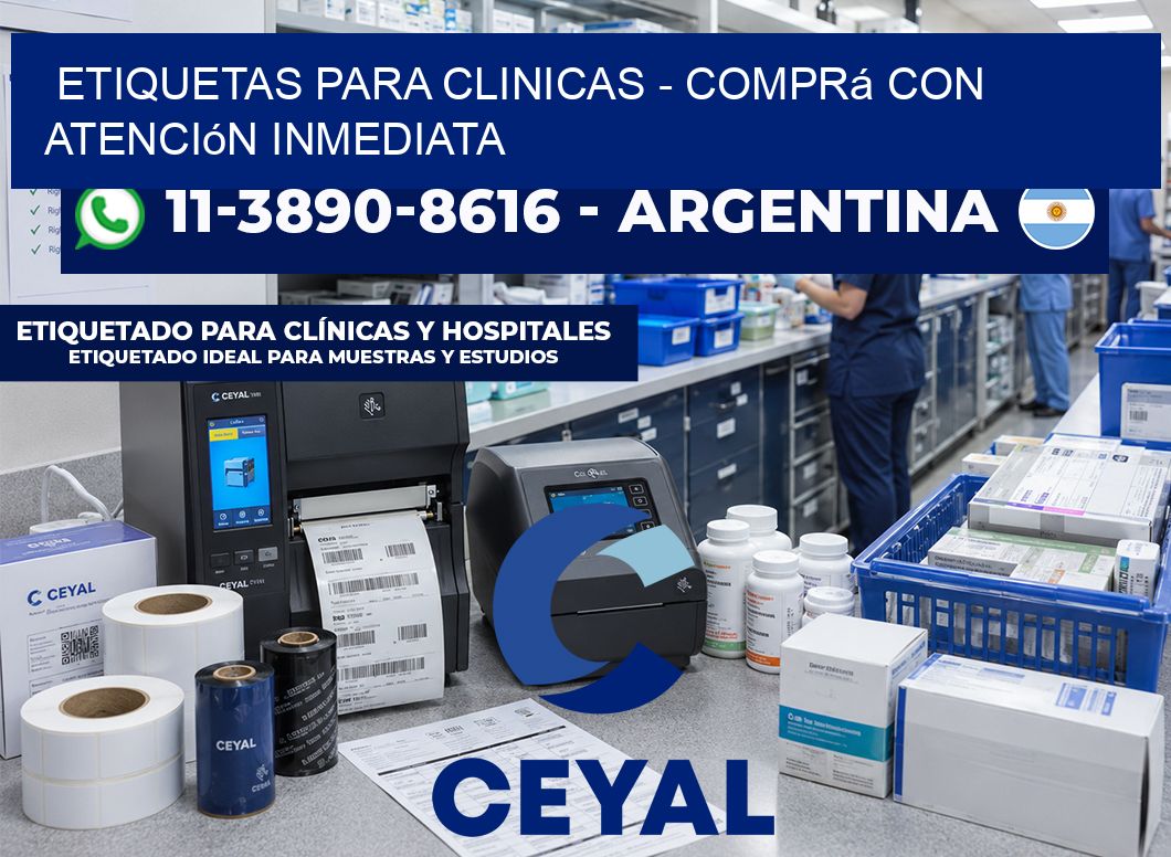 ETIQUETAS PARA CLINICAS - Comprá con atención inmediata